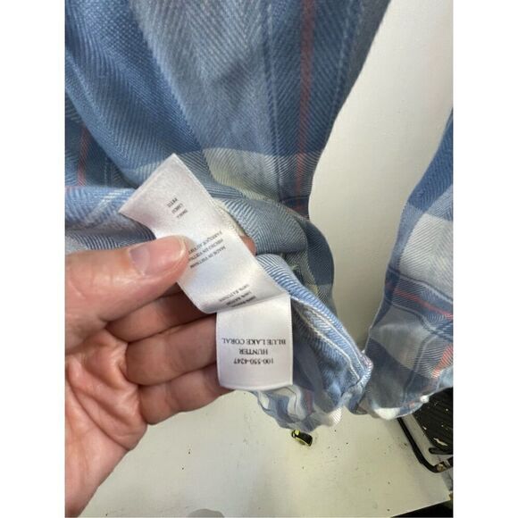 Rails Hunter Blue Lake Coral Buttoned Down Shirt Size S - Picture 9 of 10